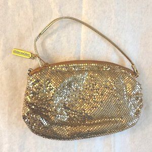 Whiting & Davis Gold Mesh Crossbody Evening Bag